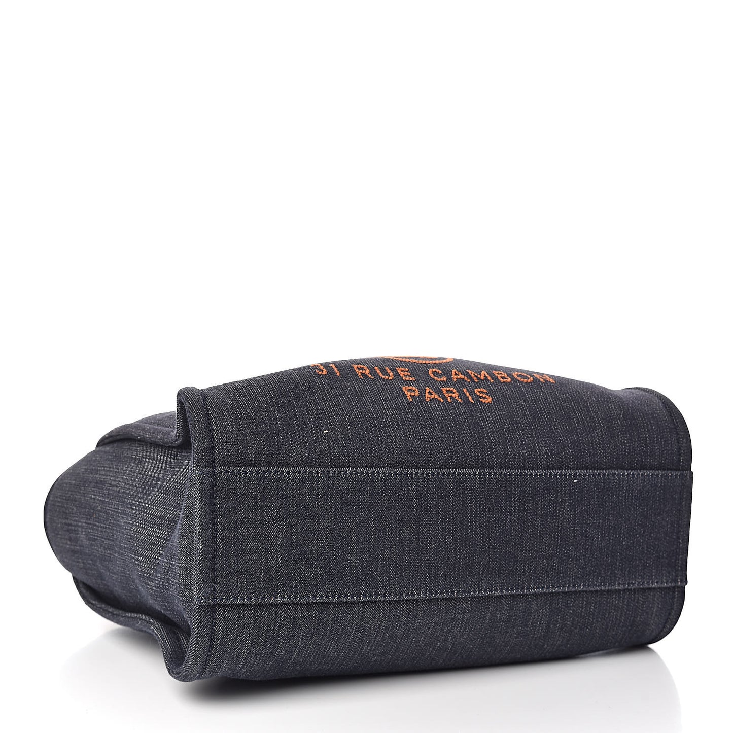 Denim Small Deauville Tote Blue Orange