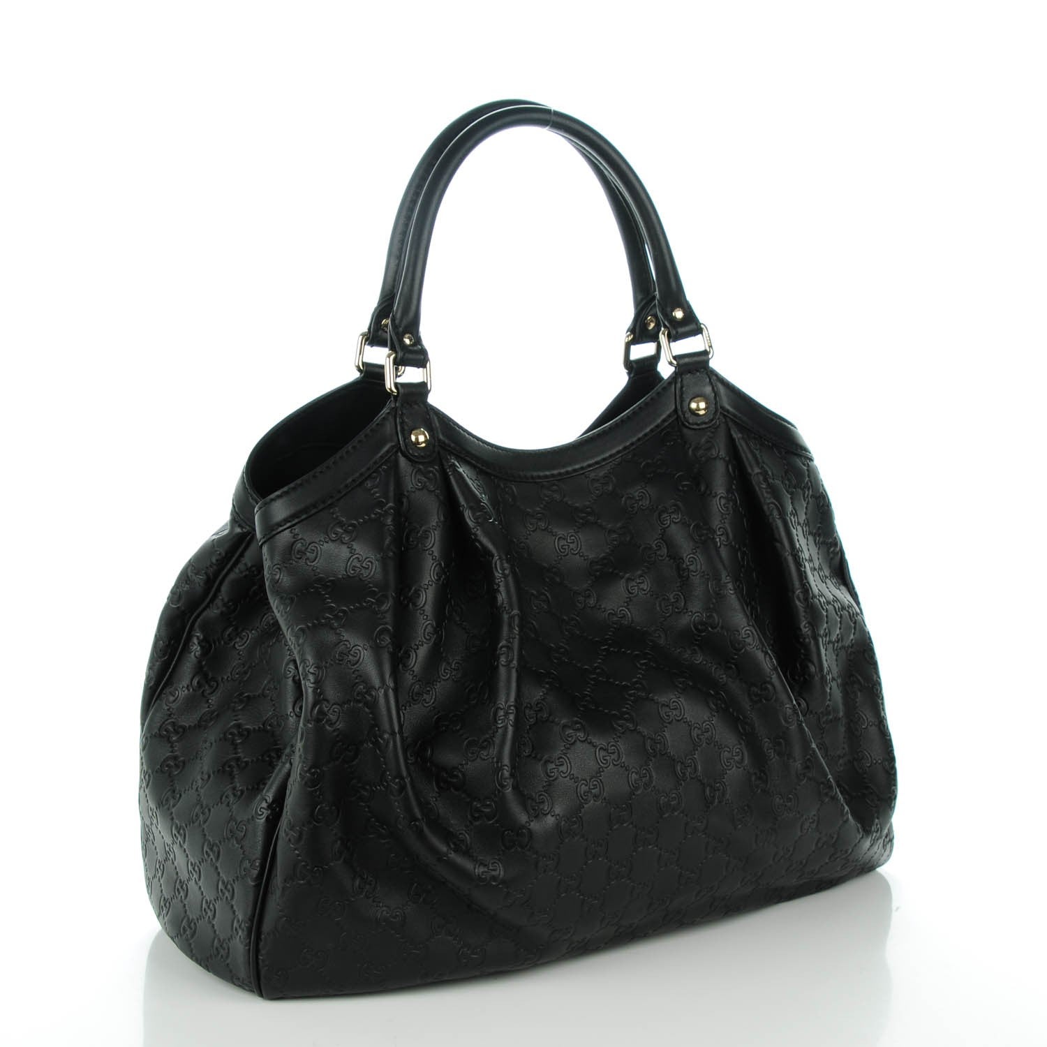 Gucci Guccissima Vitello Tender Large Sukey Tote Black 3 of 7