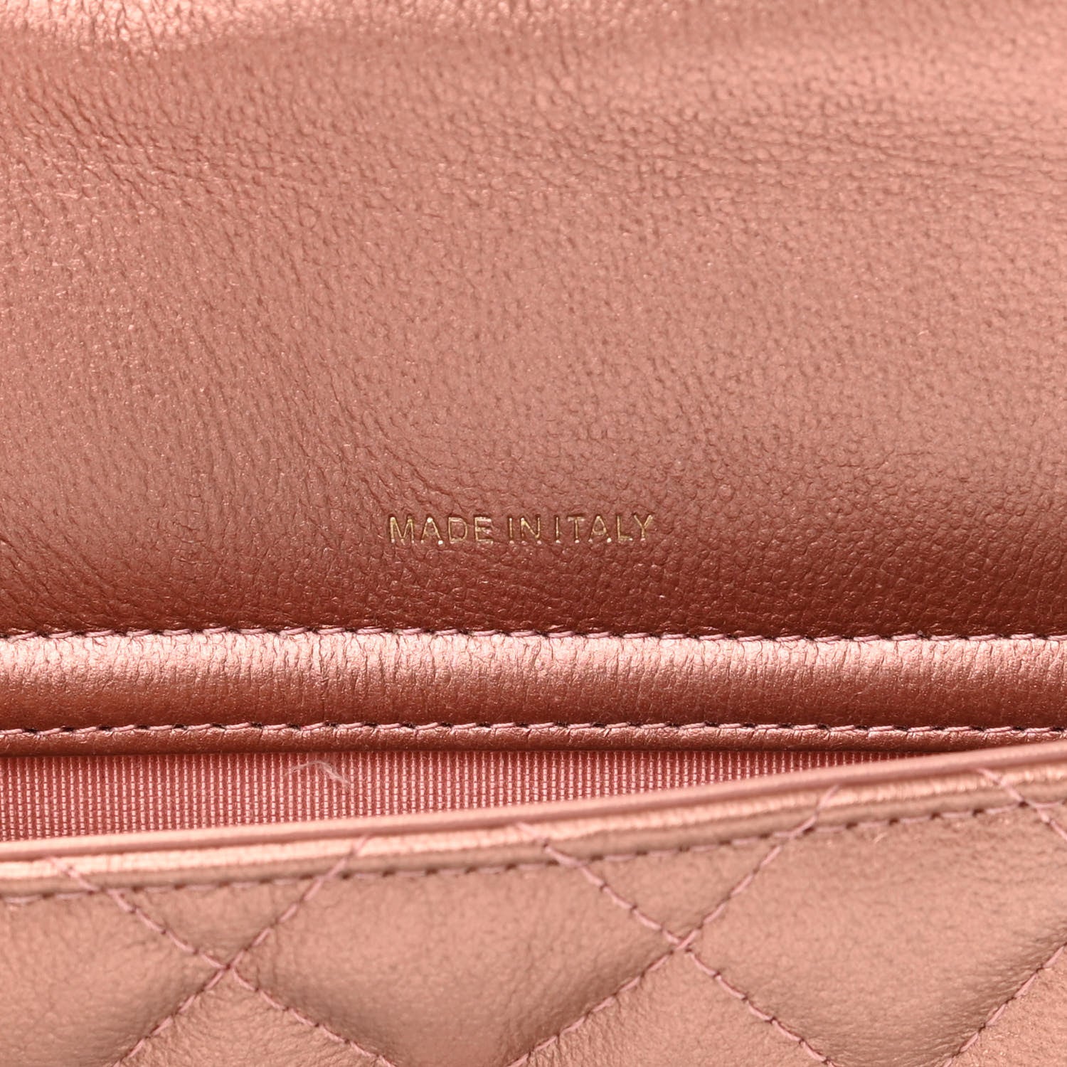 Chanel Metallic Grained Calfskin Quilted 2.55 Reissue Phone Holder With Chain Copper 8 of 13