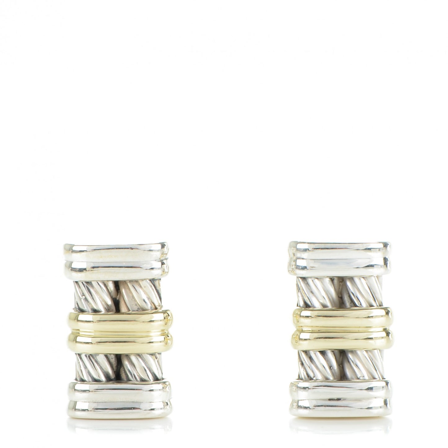 Sterling Silver 14K Yellow Gold 20mm Cable Classics Cufflinks