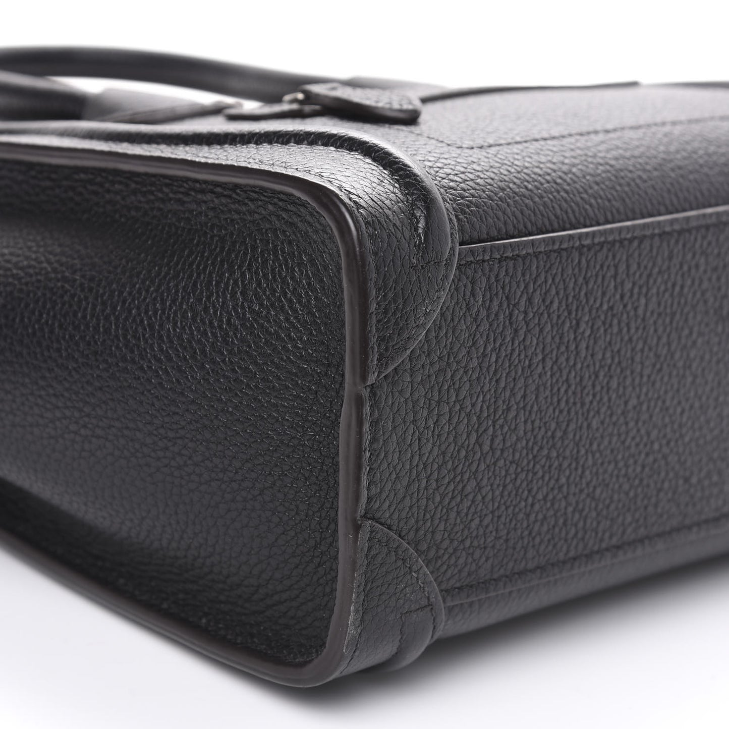 Drummed Calfskin Nano Luggage Black
