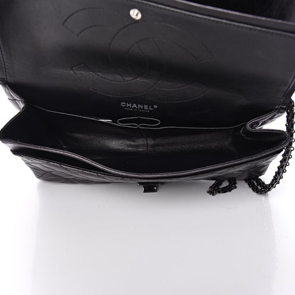 Chanel Metallic Aged Calfskin Quilted 2.55 Reissue 227 Flap So Black 6 of 15
