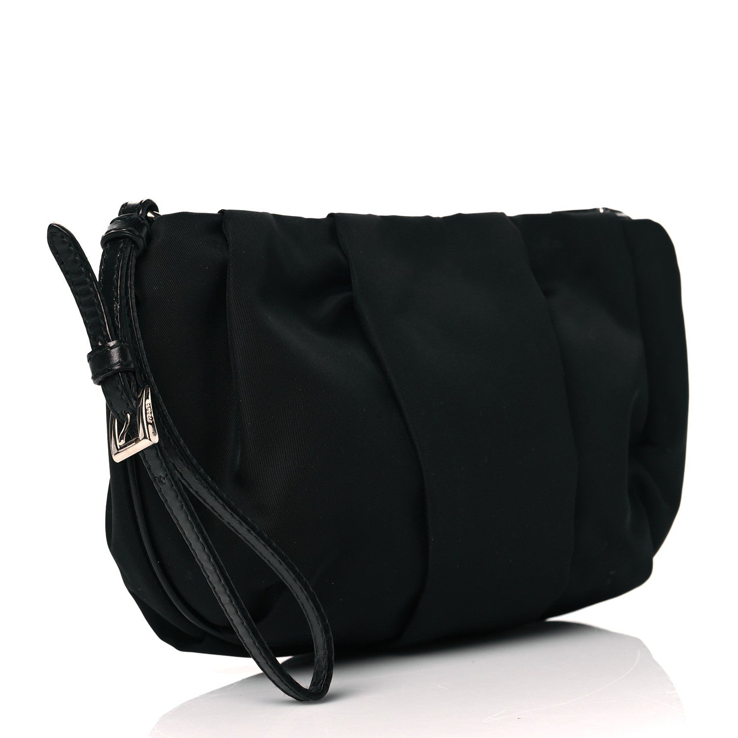 Prada Tessuto Nylon Wristlet Clutch Black 3 of 10
