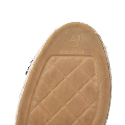 Chanel Tweed CC Espadrilles 41 Ecru White Blue Black 8 of 10