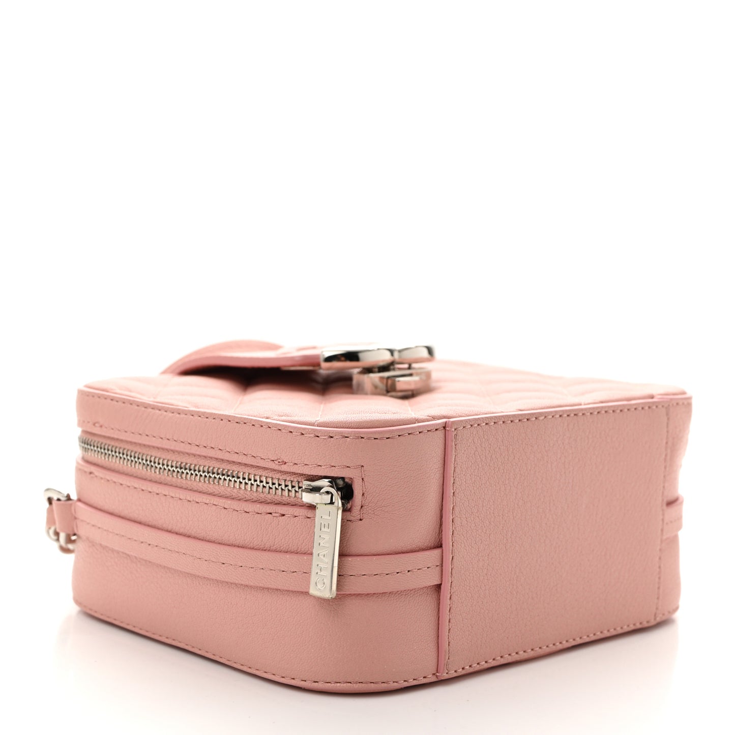 Lambskin Quilted Mini CC Box Camera Bag Pink