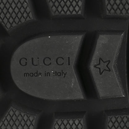 Gucci Kensington Calfskin Nappa GG Supreme Monogram Womens Double Buckle Ankle Boots 39 Black 4 of 10