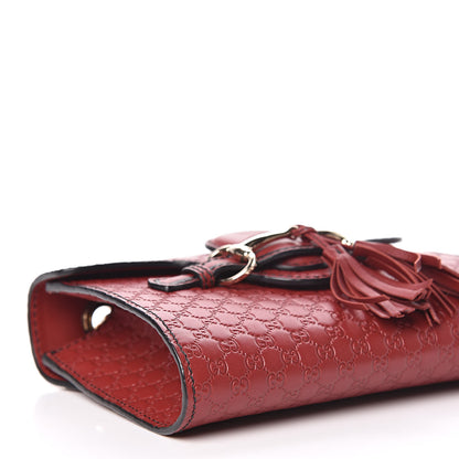 Gucci Soft Microguccissima Mini Emily Chain Shoulder Bag Rosso 9 of 12
