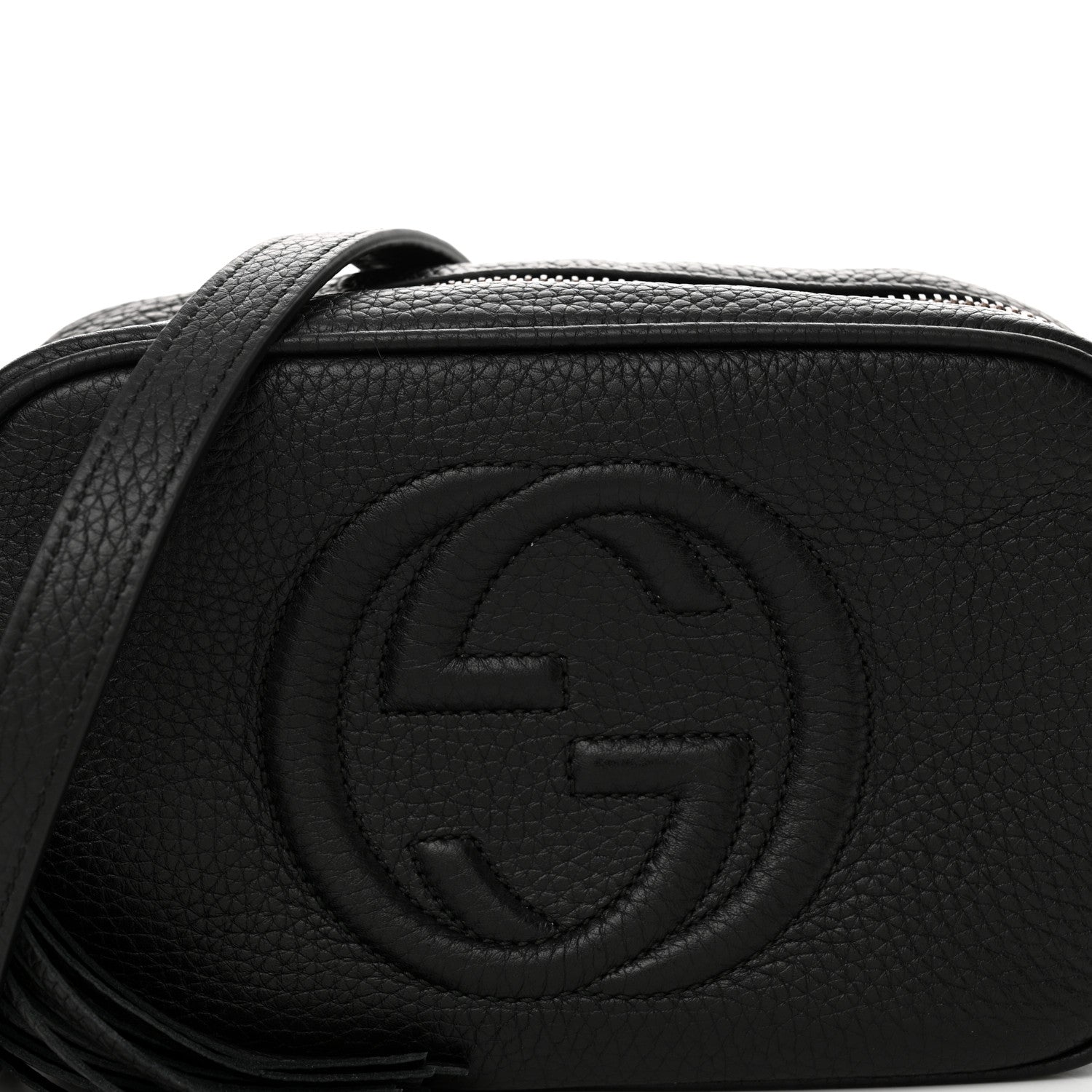 Gucci Pebbled Calfskin Mini Soho Disco Bag Black 8 of 10