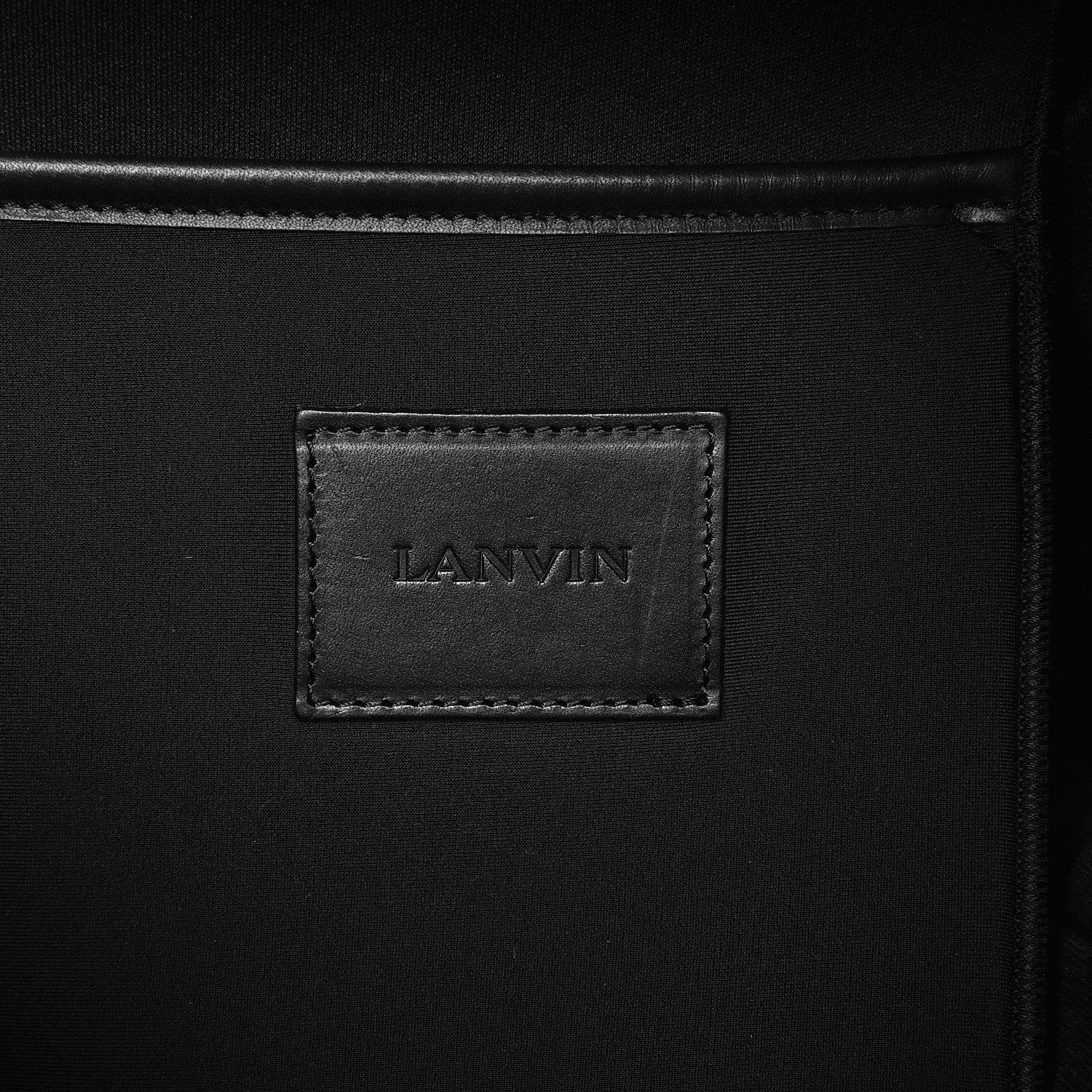 Lanvin Calfskin Paper Style Backpack Black 6 of 8