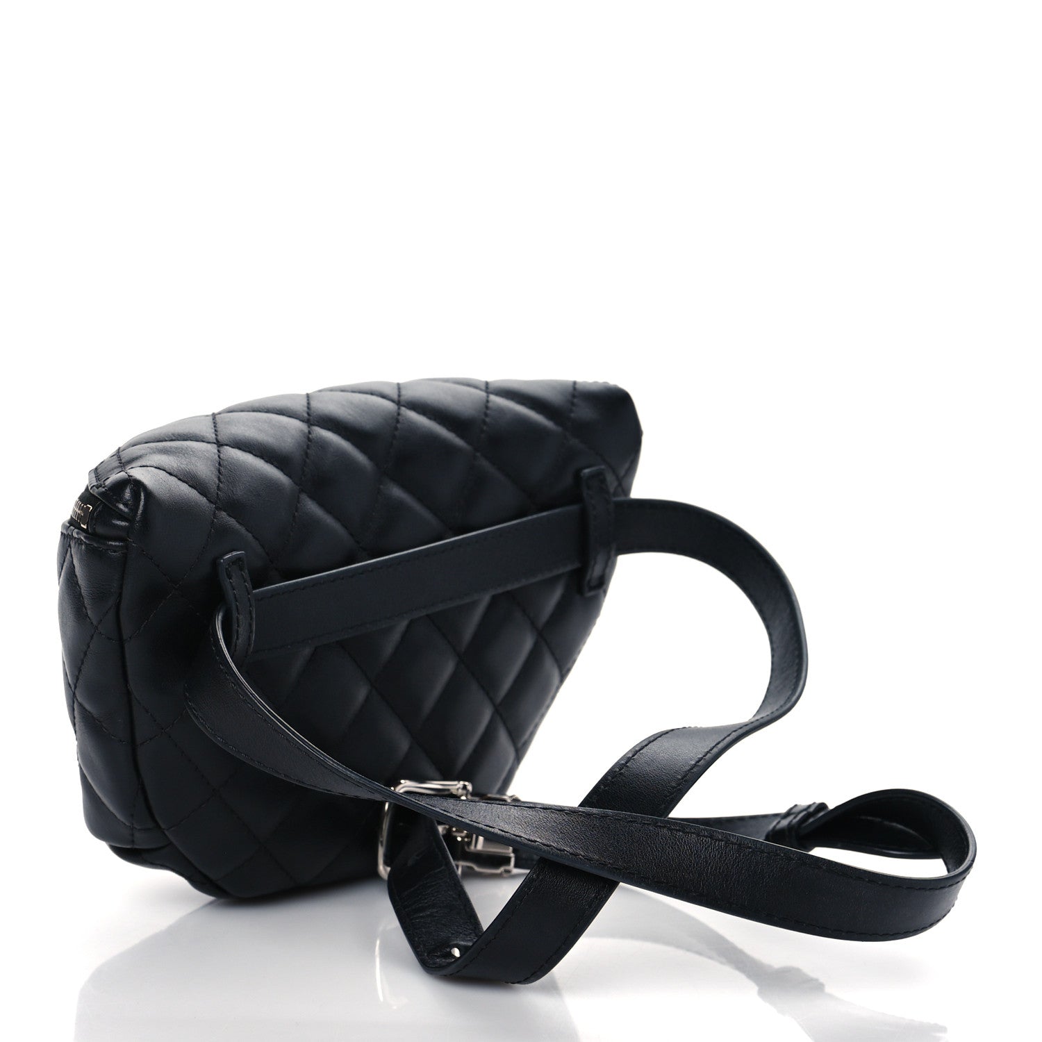 Chanel Calfskin Quilted Waist Belt Bag Black 3 of 10