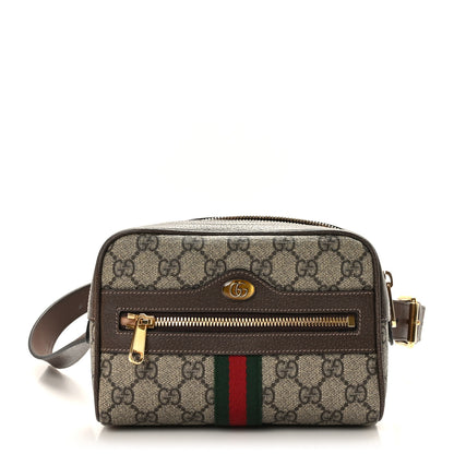 Gucci GG Supreme Monogram Web Small Ophidia Belt Bag 95 38 Dark Brown 1 of 10