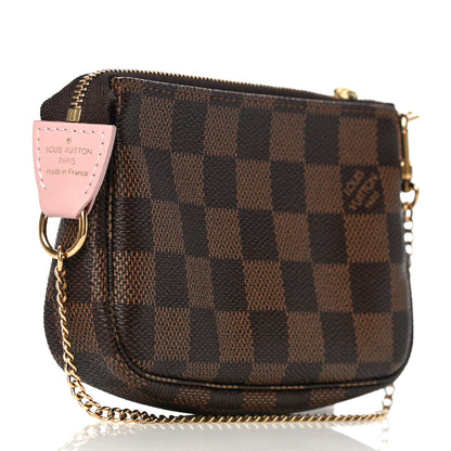 Louis Vuitton Damier Ebene 2020 Christmas Animation Big Wheel Mini Pochette Accessories Rose Ballerine 3 of 10