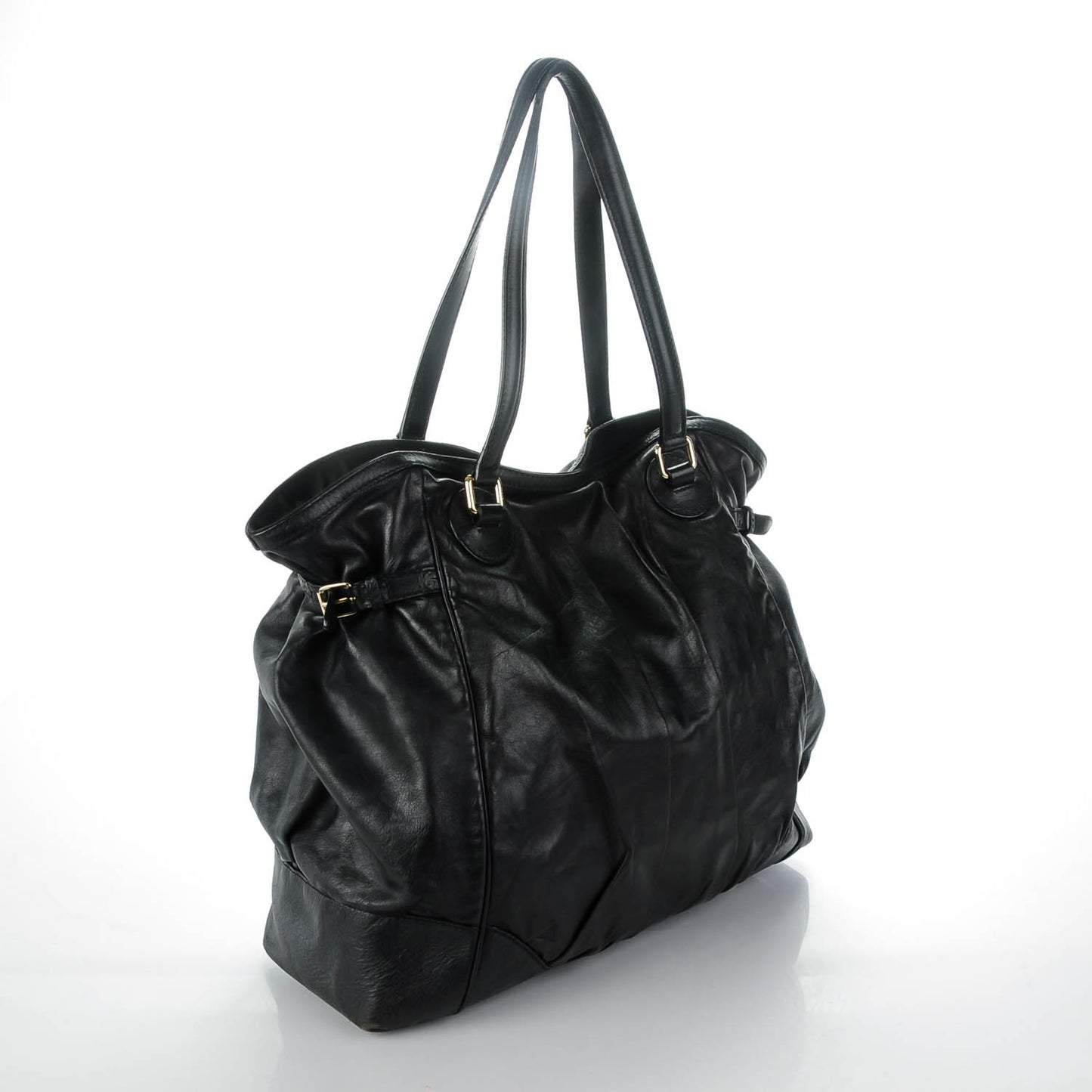Calfskin Large Full Moon Tote Black