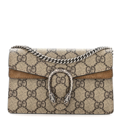 Gucci GG Supreme Monogram Super Mini Dionysus Shoulder Bag Taupe 1 of 10