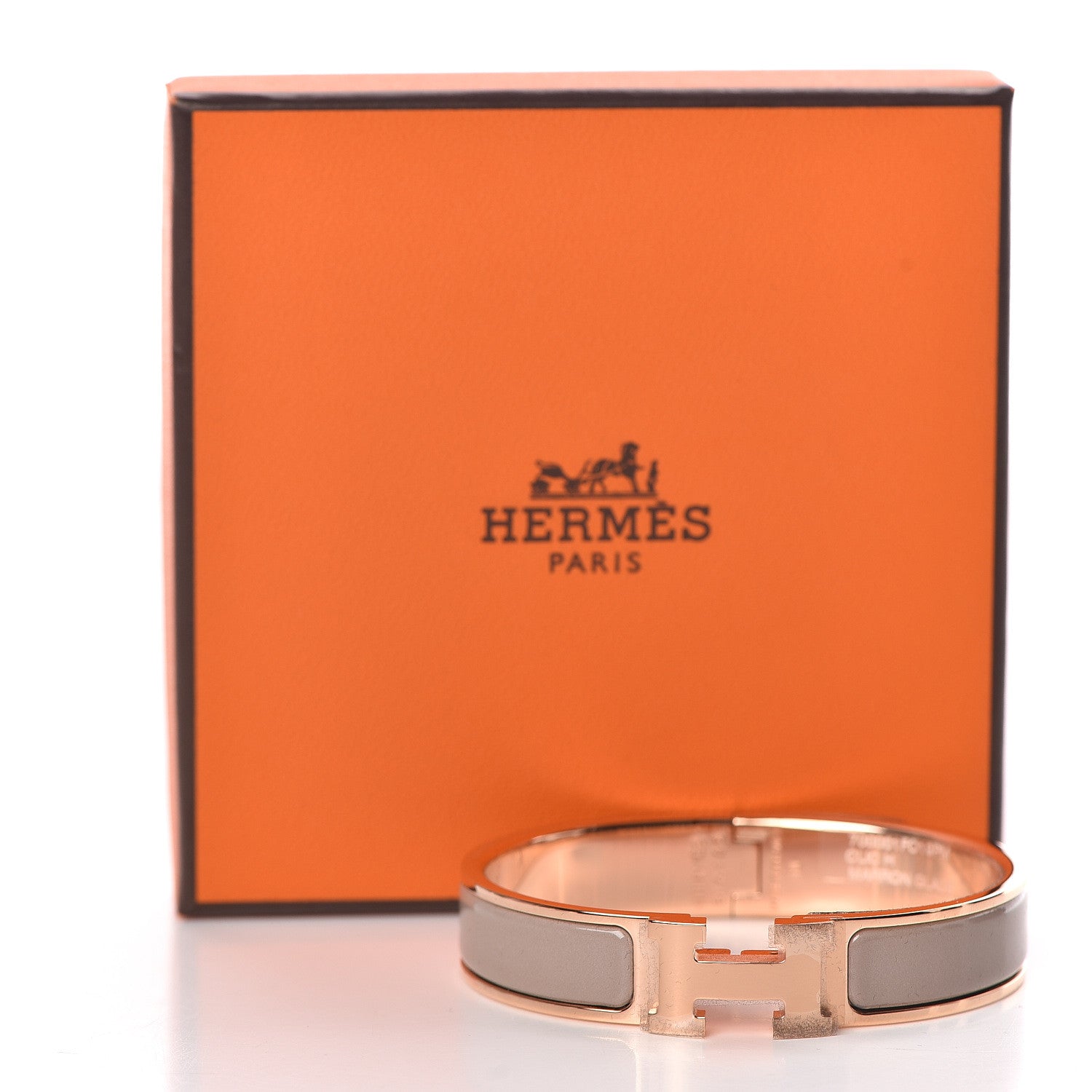 Hermes Enamel Clic Clac H Narrow Bracelet PM Marron Glace 5 of 5