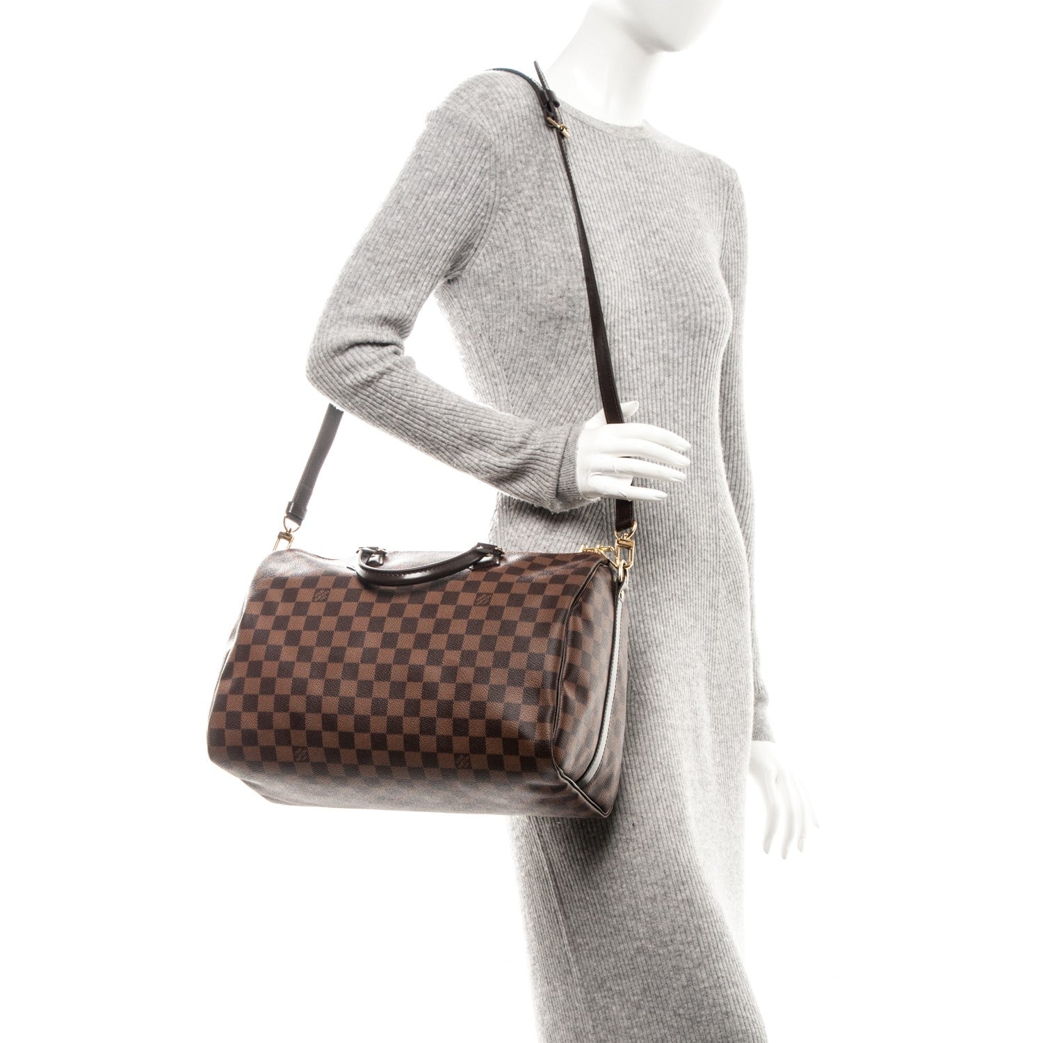 Louis Vuitton Damier Ebene Speedy Bandouliere 35 2 of 7
