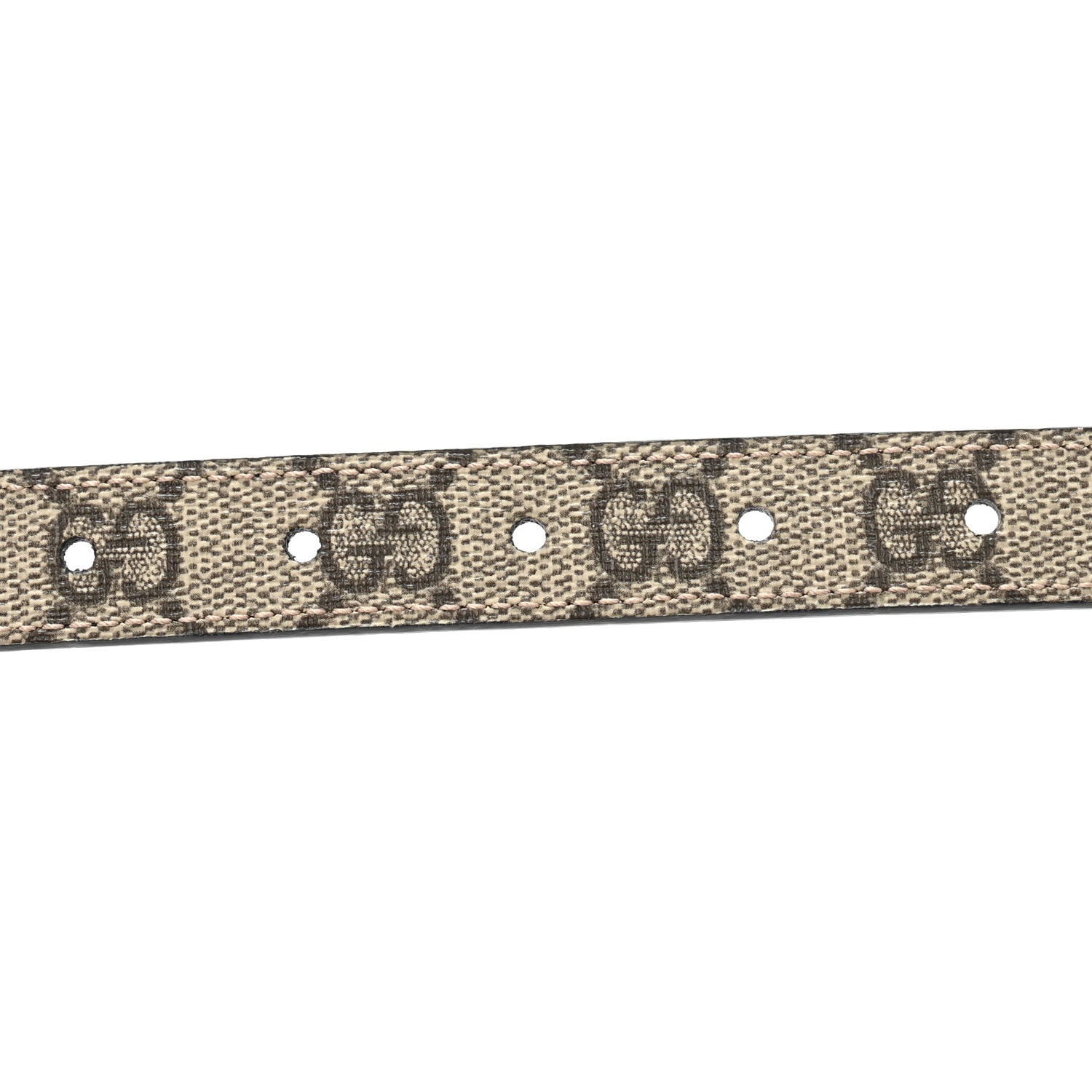 Gucci Calfskin GG Supreme Monogram Double G Reversible 20mm Belt 95 38 Beige Ebony Black 3 of 6