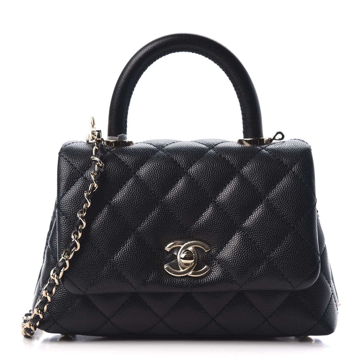 Chanel Caviar Quilted Extra Mini Coco Handle Flap Black 1 of 8