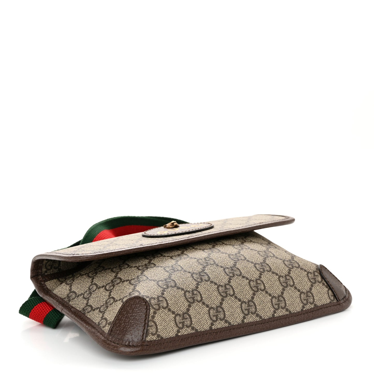 GG Supreme Monogram Neo Vintage Web Belt Bag Brown