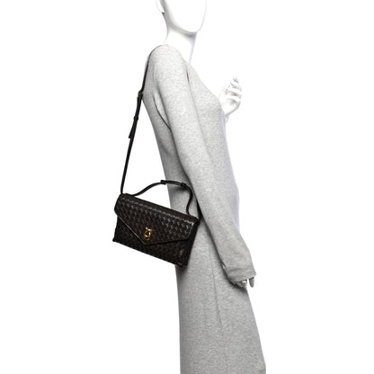 Bottega Veneta Nappa Intrecciato Knot Lock Top Handle Crossbody Bag Fondant 2 of 10