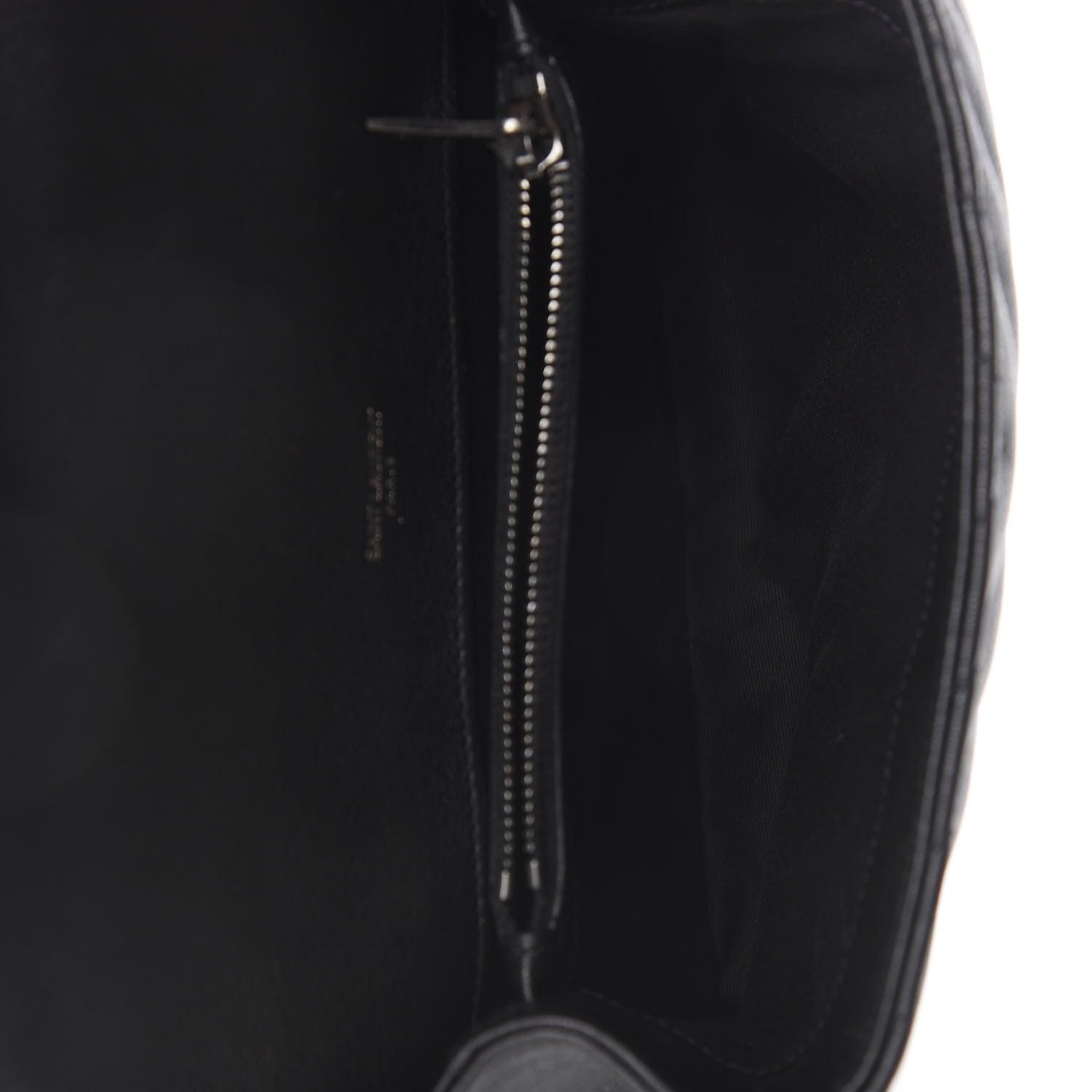 Saint Laurent Sheepskin Matelasse Chevron Monogram Medium College Bag Black 4 of 10
