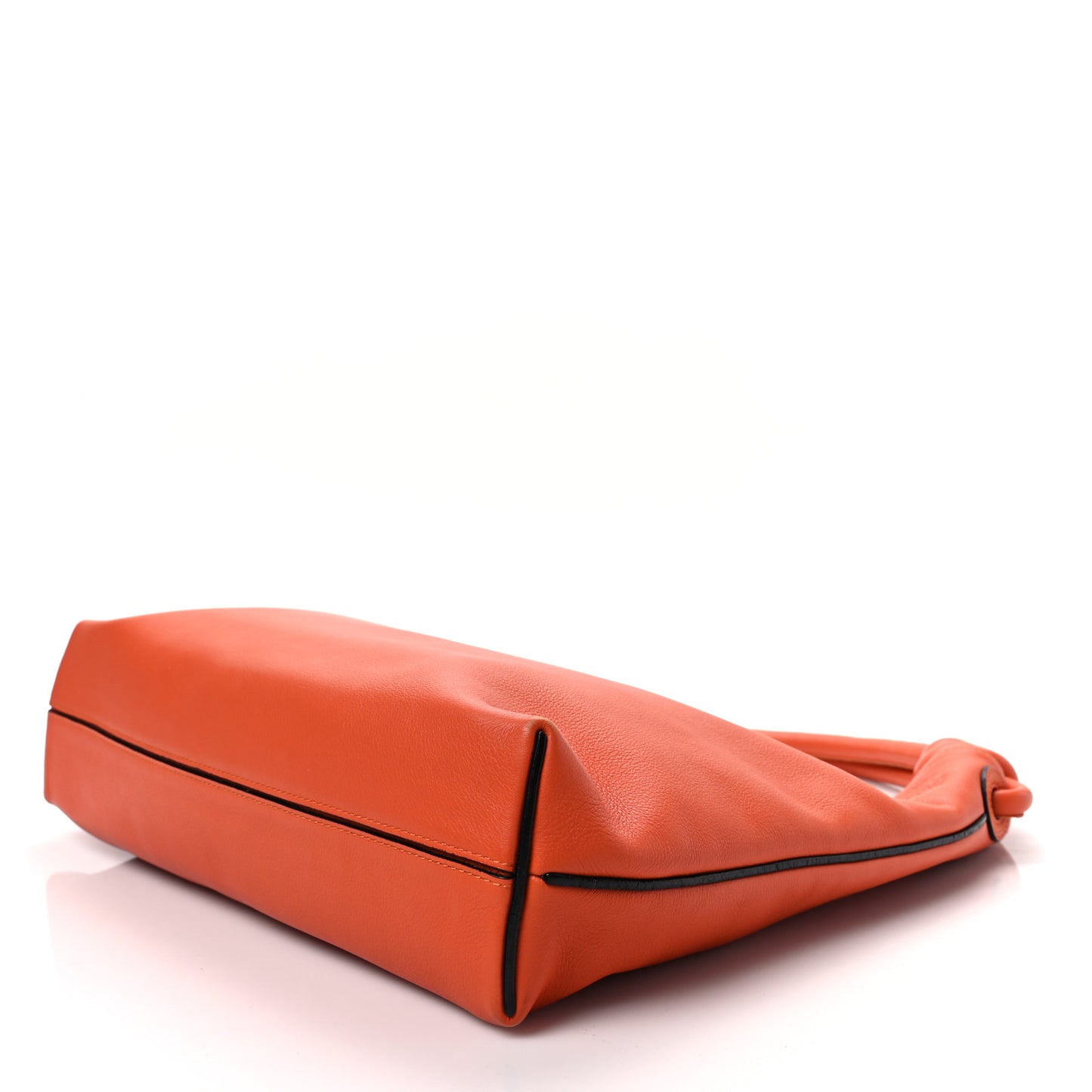 Calfskin Small Flamenco Knot Hobo Orange