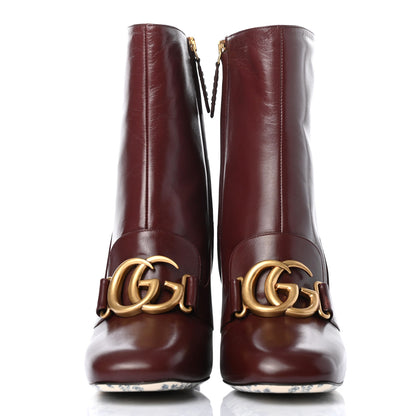Gucci Malaga Kid GG Victoire 95mm Ankle Boots 39 Vintage Bordeaux 2 of 9