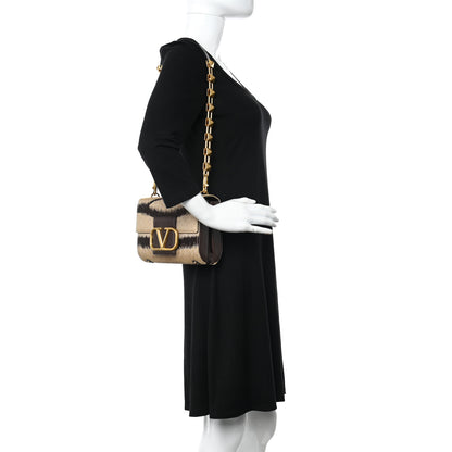 Valentino Garavani Canvas Bi-Color VLogo Stud Sign Shoulder Bag 2 of 9
