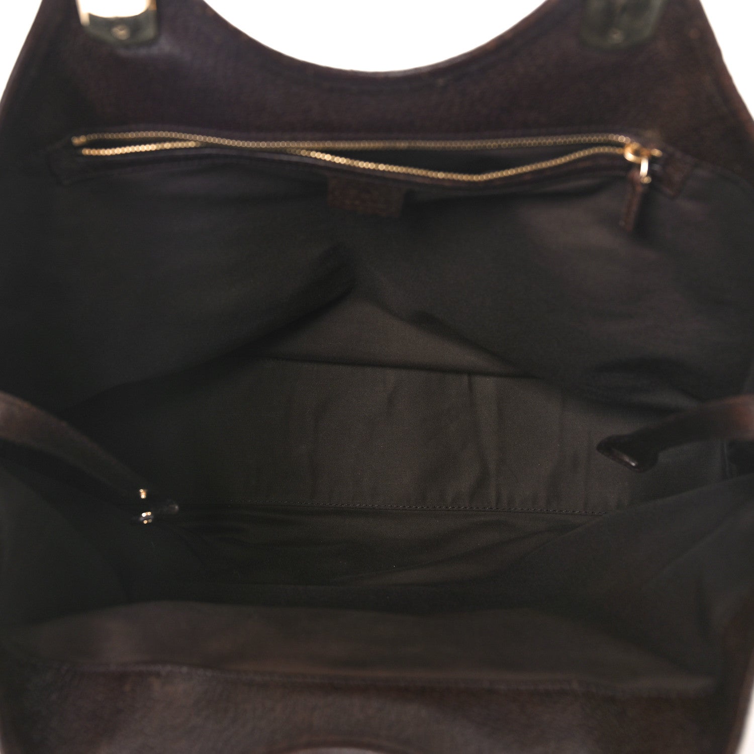 Gucci Velvet Horsebit Embossed Large Glam Shoulder Bag Brown Multicolor 5 of 11