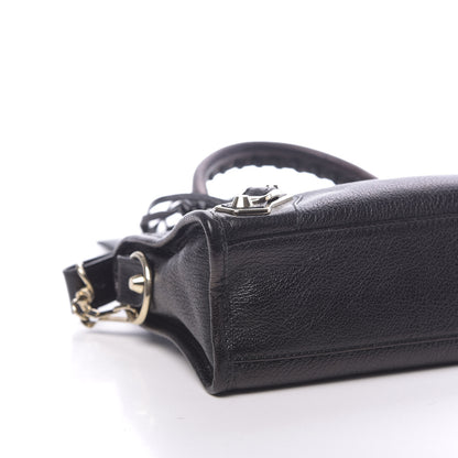 Balenciaga Chevre Gold Metallic Edge Hardware Mini City Black 8 of 10