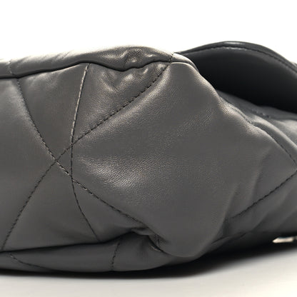 Chanel Lambskin Quilted Large Chanel 19 Flap Dark Grey 10 of 10