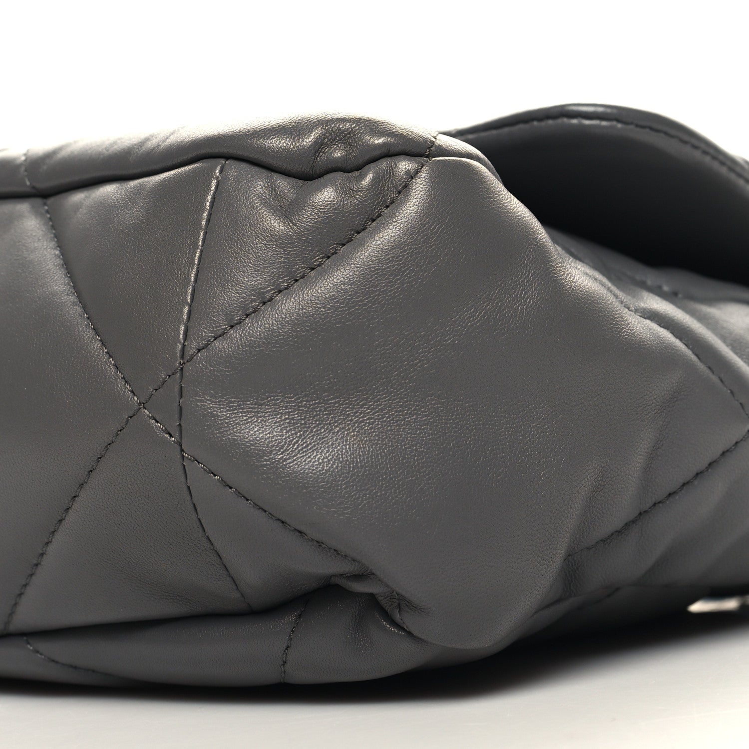 Chanel Lambskin Quilted Large Chanel 19 Flap Grey 10 of 10