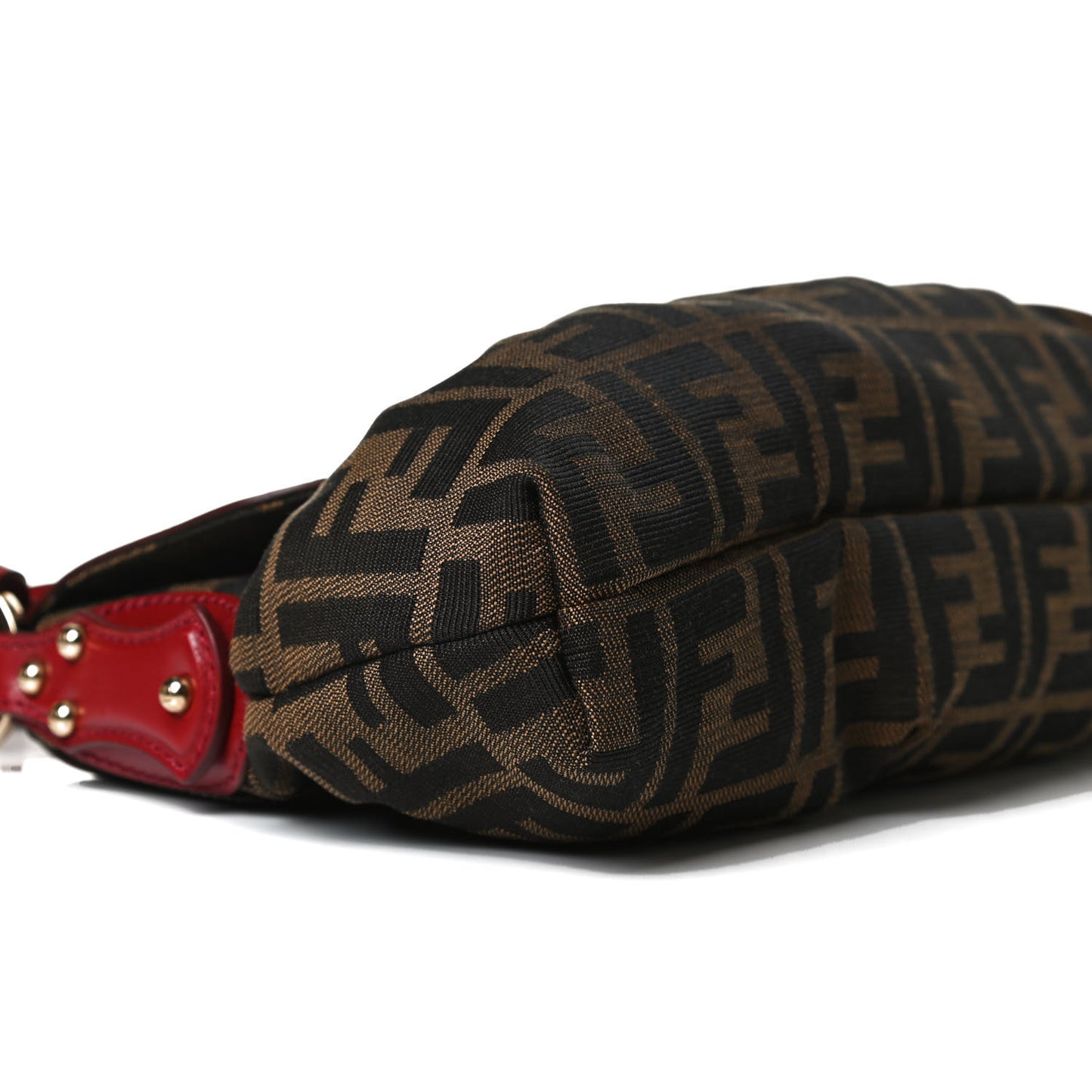 Zucca Cuoio Lucido Small Chef Shoulder Bag Tobacco Rosso Scuro