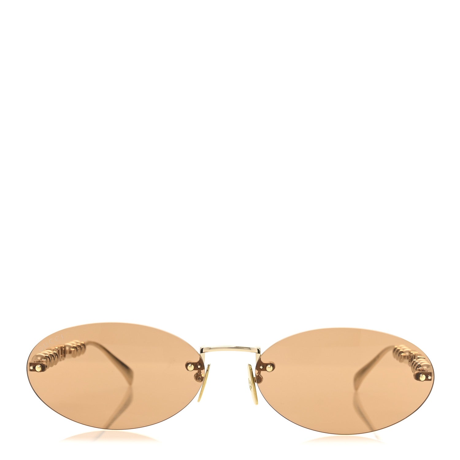 Gucci Metal Pearl Oval Sunglasses GG1922S Gold 3 of 9