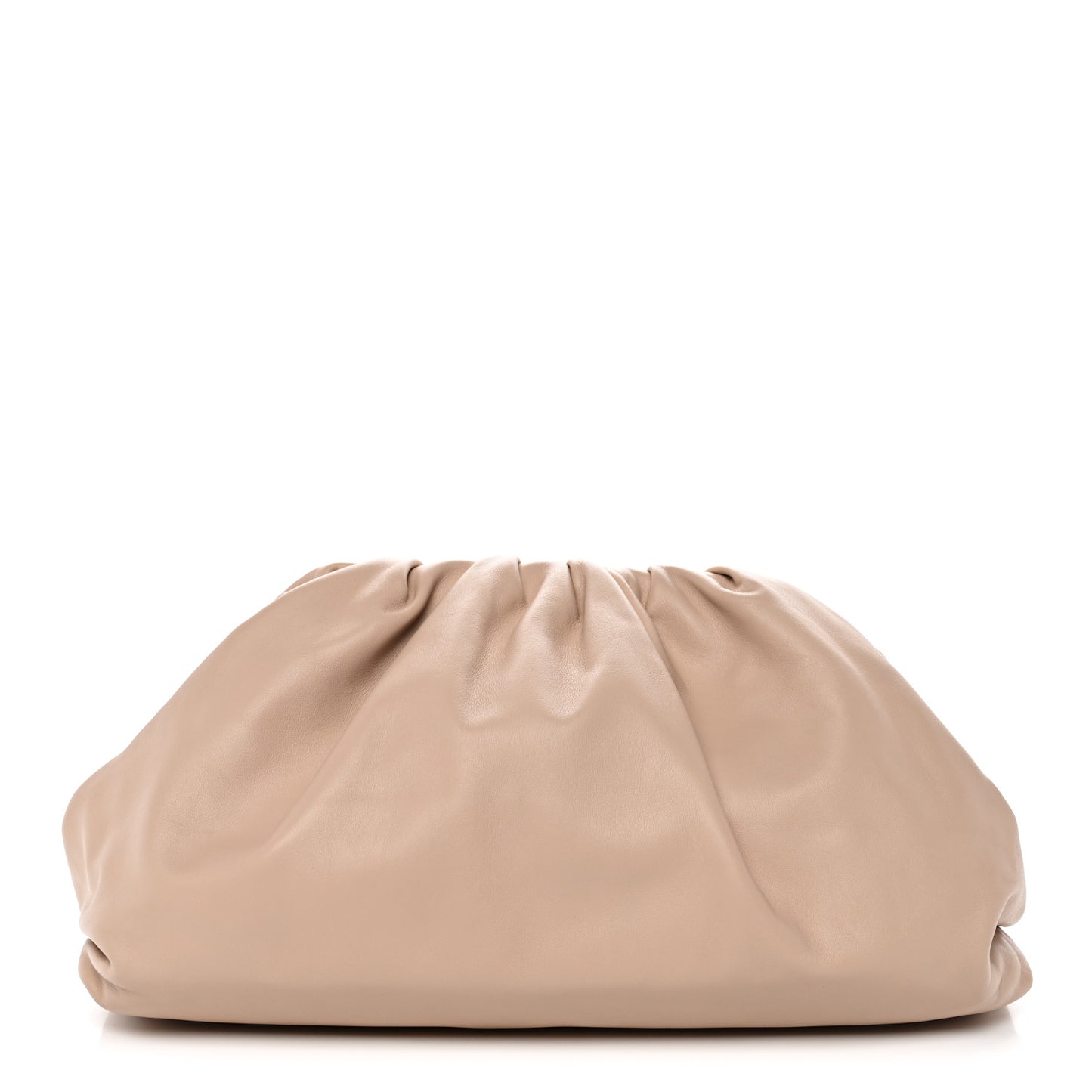 Smooth Butter Calf The Pouch Oversized Clutch Nude