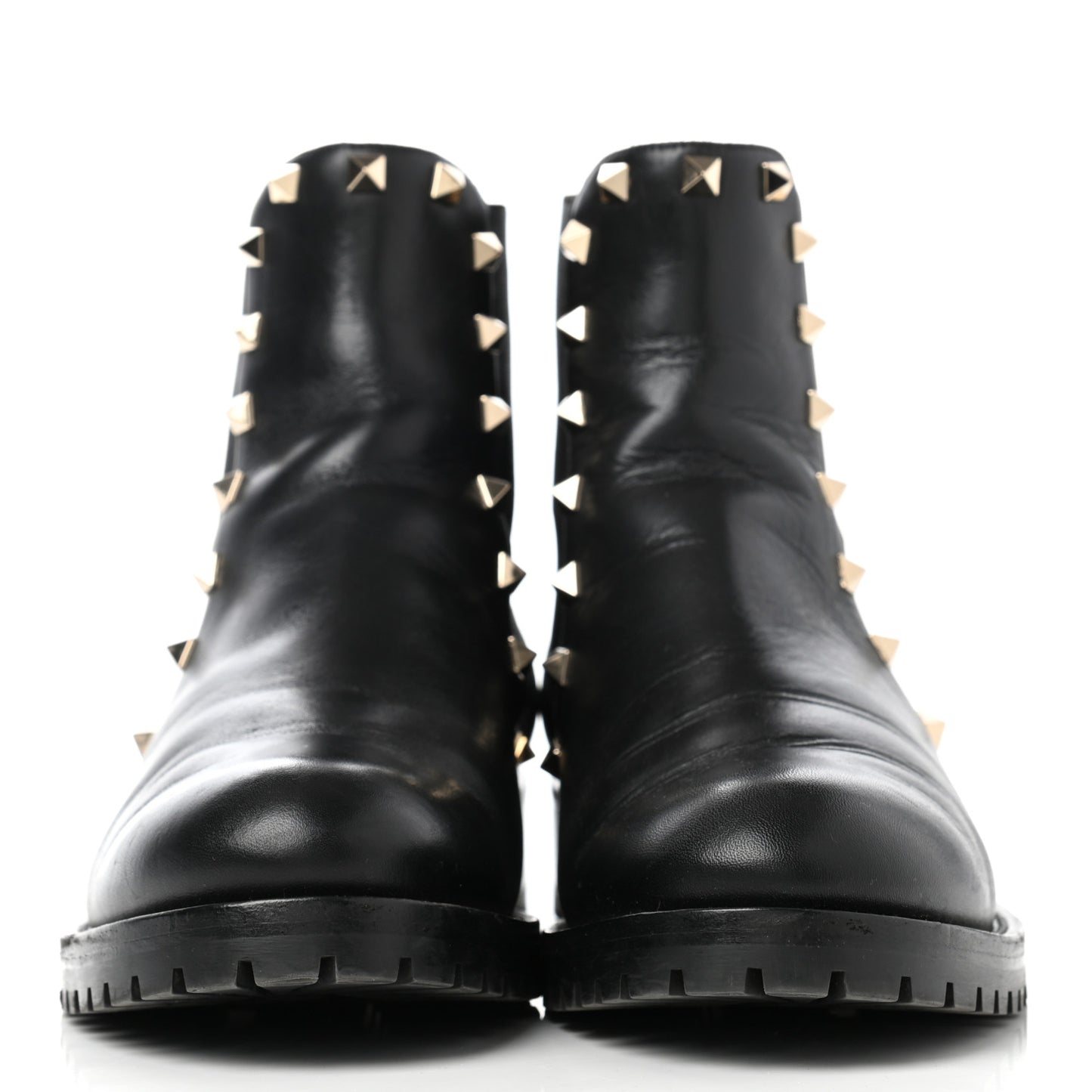Calfskin Rockstud Beatle Chelsea 20mm Ankle Boots 39 Black