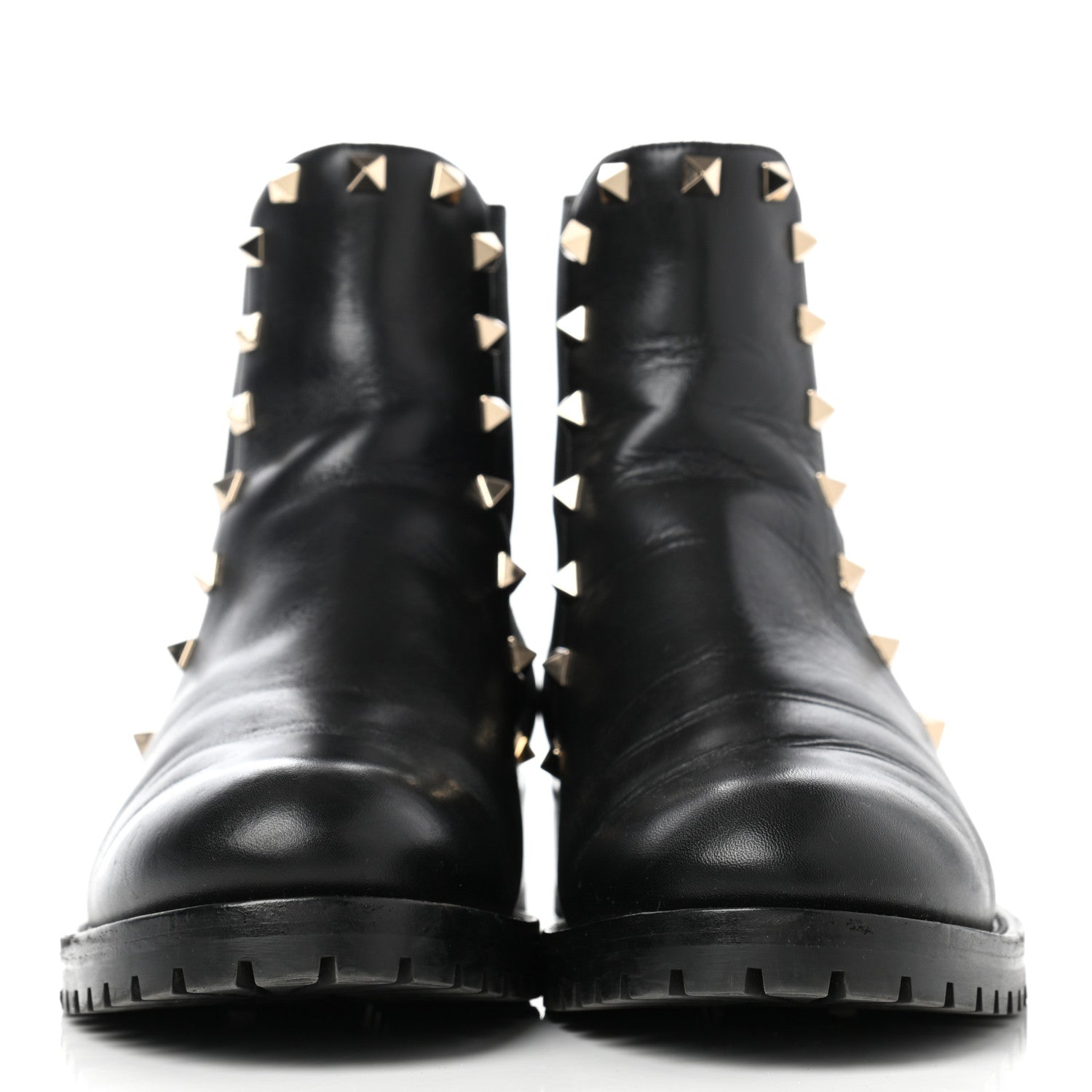 Valentino Garavani Calfskin Rockstud Beatle Chelsea 20mm Ankle Boots 39 Black 2 of 12
