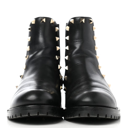 Valentino Garavani Calfskin Rockstud Beatle Chelsea 20mm Ankle Boots 39 Black 2 of 12