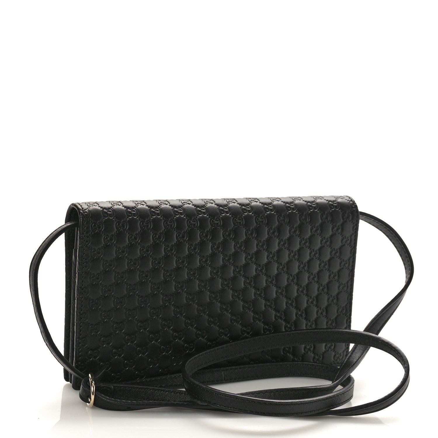 Gucci Microguccissima Crossbody Wallet Black 2 of 8