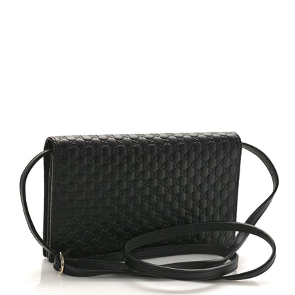 Gucci Microguccissima Crossbody Wallet Black 2 of 8