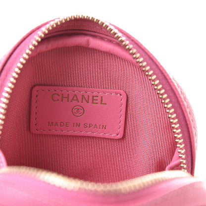 Chanel Iridescent Caviar Quilted Zip Around Classic Coin Purse Pink 6 of 7