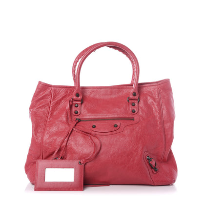 Balenciaga Agneau Classic Hardware Large Sunday Tote Rose Thulian 1 of 9
