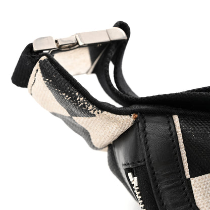 Saint Laurent Canvas Classic Belt Bag Black White 14 of 16