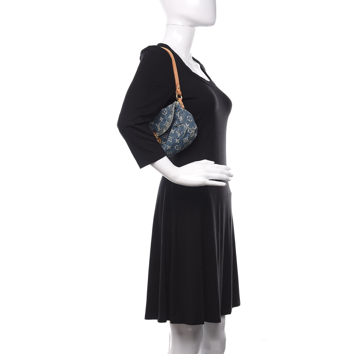 Louis Vuitton Monogram Denim Mini Pleaty Blue 2 of 12