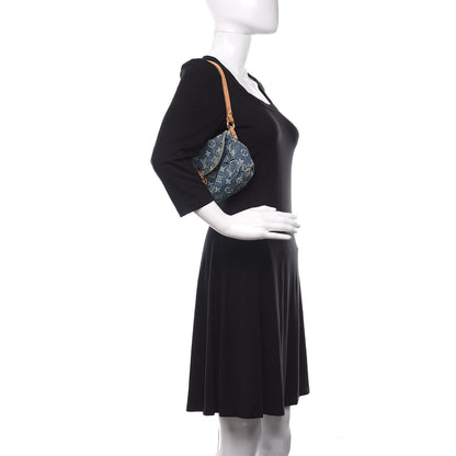 Louis Vuitton Monogram Denim Mini Pleaty Blue 2 of 12