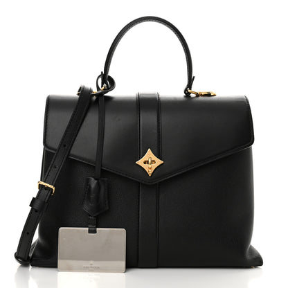 Louis Vuitton Grained Smooth Calfskin Rose Des Vents MM Black 3 of 13