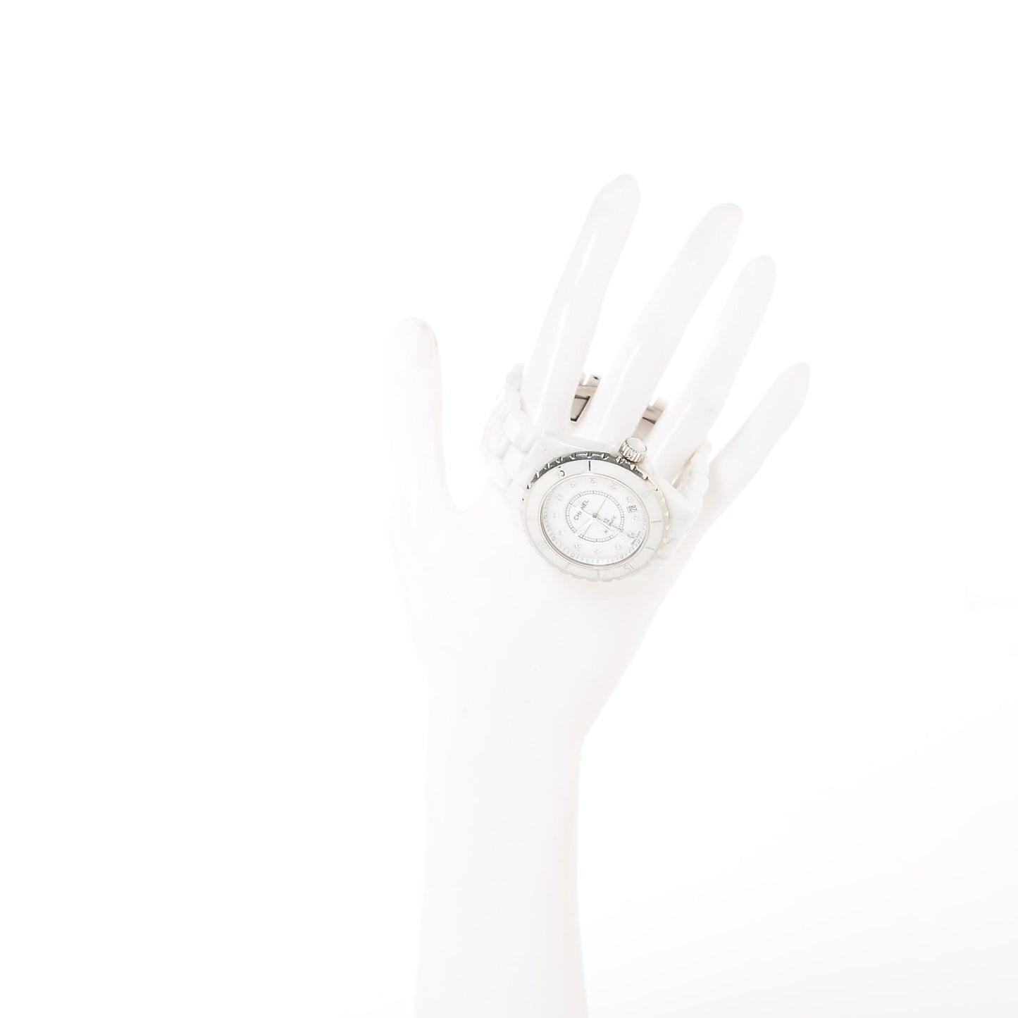 Stainless Steel Ceramic Diamond 38mm J12 Automatic Watch White