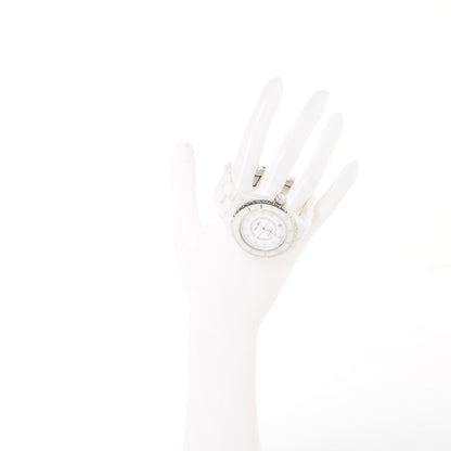 Chanel Stainless Steel Ceramic Diamond 38mm J12 Automatic Watch White 2 of 9