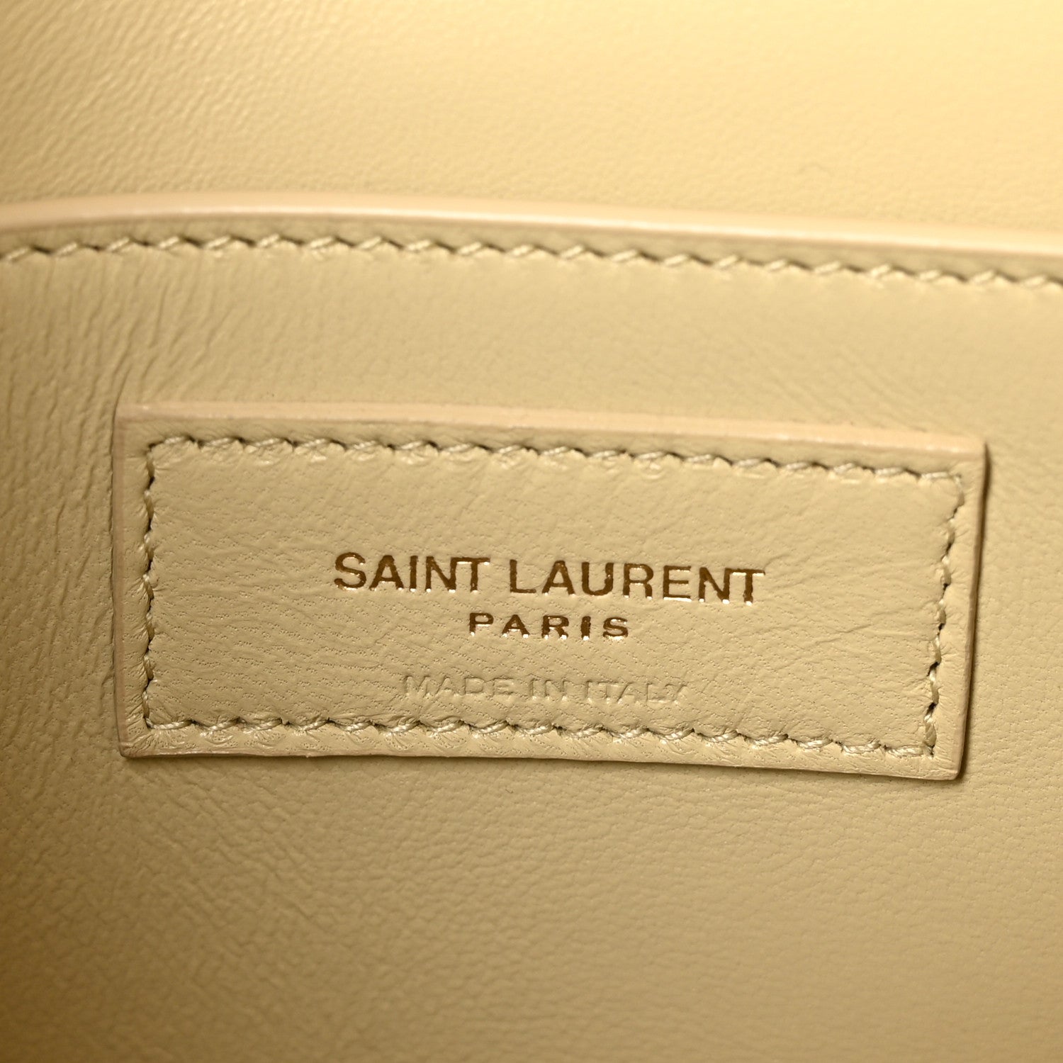 Saint Laurent Ostrich Small Manhattan Baguette  Natural Beurre 6 of 10