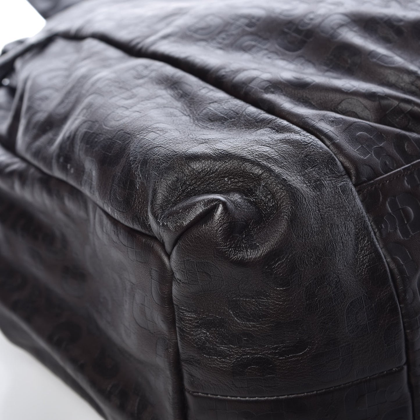 Calfskin Horsebit Embossed Large Hysteria Tote Chocolate